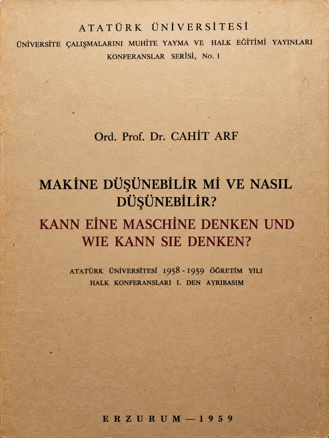 Künstliche Intelligenz im Jahre 1959?